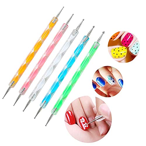 33pcs Kit de herramientas para manicura de uñas, pinceles para pintar uñas,bolígrafos de uñas, cintas para líneas de rayas accesorios de decoración de uñas