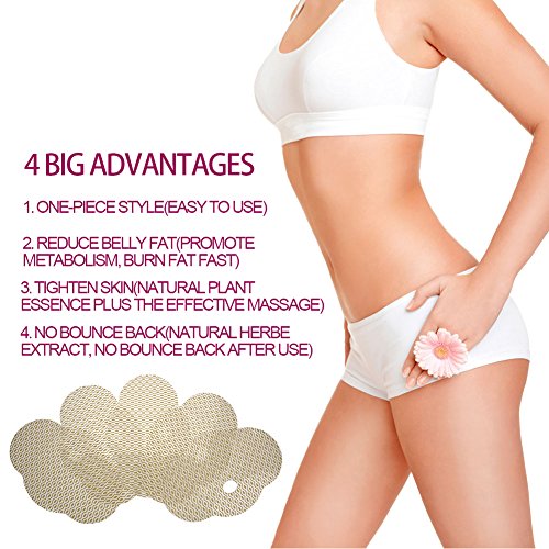 5pcs / Bag Lazy Navel Sticker Adelgazante Parche Fat Burning Sheet, Natural Herbal Stomach Belly Adelgaza el ombligo pegatina Body Shaping Patches