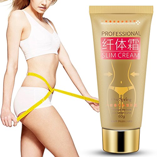 60g Crema adelgazante, Mujeres que queman la grasa Grasa adelgazante Cuerpo Crema adelgazante, Anti-celulitis Crema delgada, Reafirmante Abdomen cintura piernas piernas