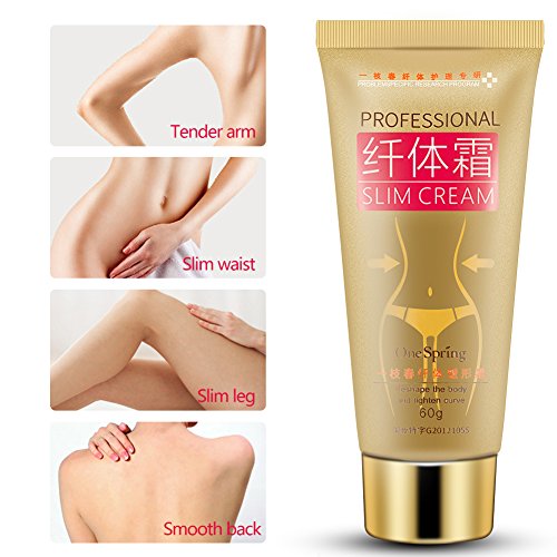 60g Crema adelgazante, Mujeres que queman la grasa Grasa adelgazante Cuerpo Crema adelgazante, Anti-celulitis Crema delgada, Reafirmante Abdomen cintura piernas piernas