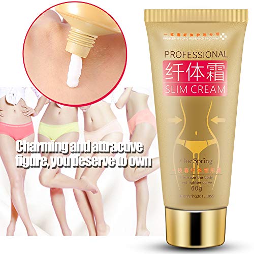 60g Crema adelgazante, Mujeres que queman la grasa Grasa adelgazante Cuerpo Crema adelgazante, Anti-celulitis Crema delgada, Reafirmante Abdomen cintura piernas piernas