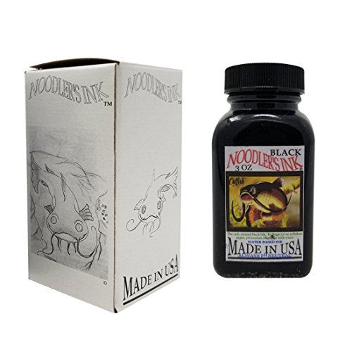 (90ml) - Noodler's Black Waterproof Fountain Pen Ink - Bulletproof,90ml