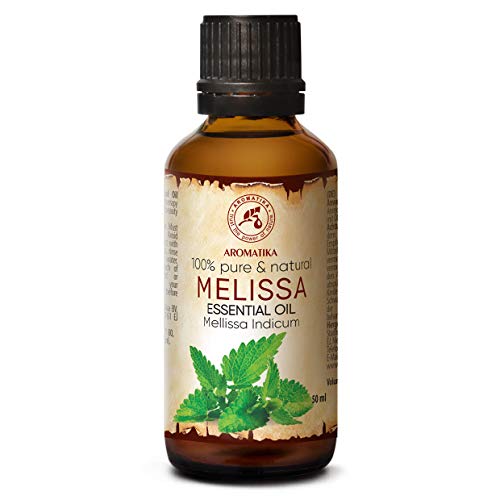 Aceite de Melissa Esencial 50ml - Mellissa Indicum - India - 100% Natural para un Buen Sueño - Aromatherapy - Relajación - Melissa Oil