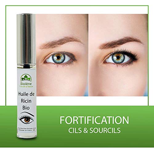 Aceite de ricino ecológico para pestañas y cejas, lote de 2 máscaras, estimula y acelera el crecimiento de las pestañas y las cejas, naturalmente rico en vitaminas, eficacia clínicamente probada