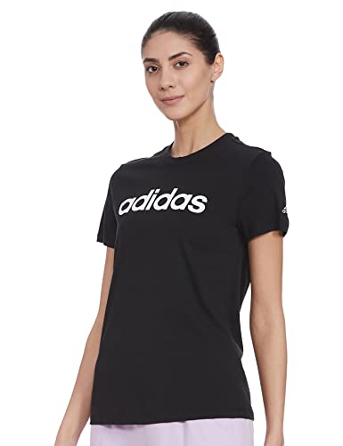 adidas GL0769 W Lin T T-Shirt Womens Black/White S