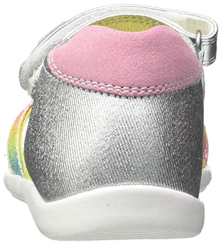 Agatha Ruiz de la Prada 212903-B, Sandalia Niñas, Plata (Soleil), 22 EU