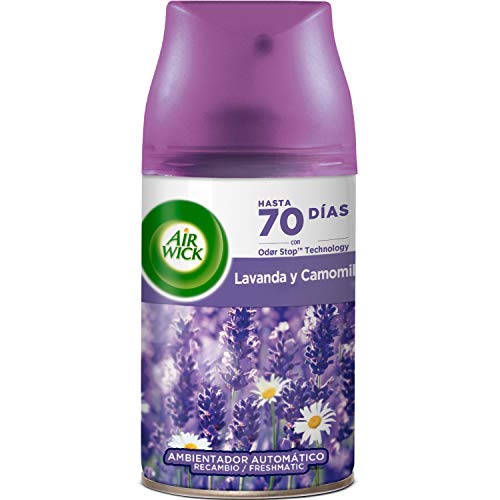 Air Wick Freshmatic Recambio de Ambientador Spray Automático, Esencia para Casa con Aroma a Lavanda y Camomila - 1 unidad