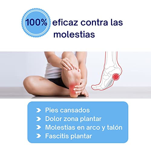 AIRLITE COMFORT Plantillas Fascitis plantar, Dolor plantar, Interior burbujas de Aire, Uso diario. Alivio y descanso. (Azul, 39/40)