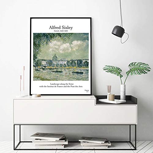 Alfred Sisley, pintura clásica, arte de pared retro, impresión, arte renacentista, lienzo, póster, sala de estar, decoración del hogar, lienzo sin marco, pintura K 50x70cm