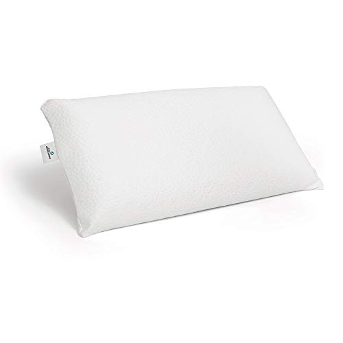 Almohada Viscoelástica Lavander con Doble Funda,135cm, Transpirable, Antiácaros, Termoregulable, Firmeza Media, Ergonómica, Perfecta Adaptabilidad a Cuello y Cabeza, Tejido Strech. Fabricada en España