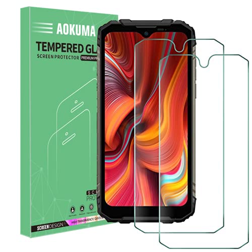 AOKUMA Protector de Pantalla para Doogee S96 Pro, [2 Unidades] Cristal Templado para Doogee S96 Pro Fácil Instalación, Sin Burbujas, Alta Definicion, 9H Dureza, Anti-Arañazos