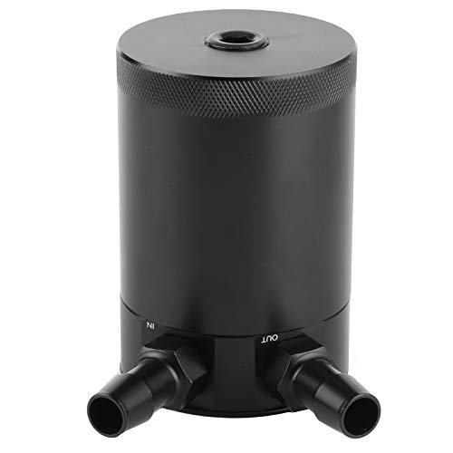 Aramox Oil Catch Can, accesorios universales para tanque de almacenamiento con deflector de aleación de aluminio de 500 ml para tanque de recolección de aceite de 2 puertos