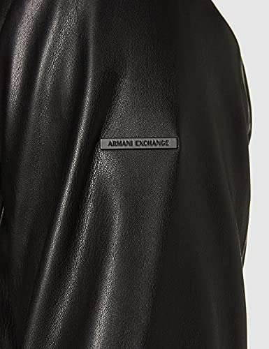 Armani Exchange Eco-Leather Blouson Chaqueta Bomber, Negro (Black 1200), XX-Large para Hombre