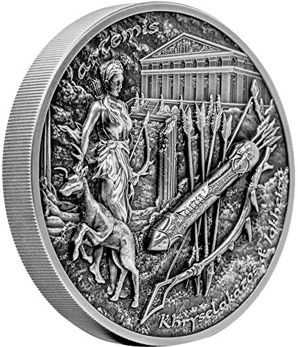 Artemis Artemisa Bow and Arrow Mythology 2 Oz Moneda Plata 10$ Cook Islands 2020