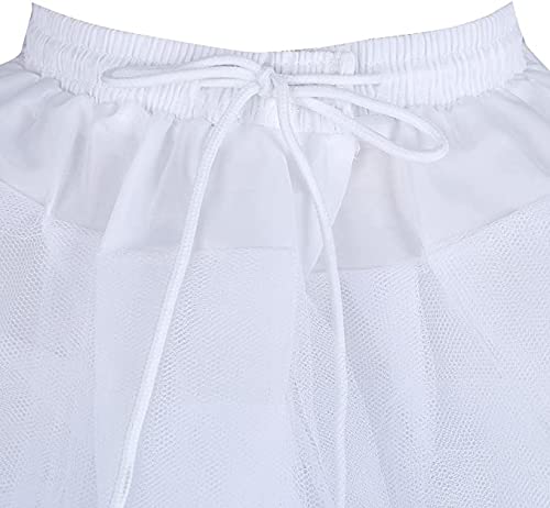 Avttn Enagua Niña Mujer Comunion Blanca Enaguas Cortas Vintage Cancán Rockabilly Crinolina para Falda Vestido Fiesta Boda Cerebración Tutú Ballet Danza Chicas