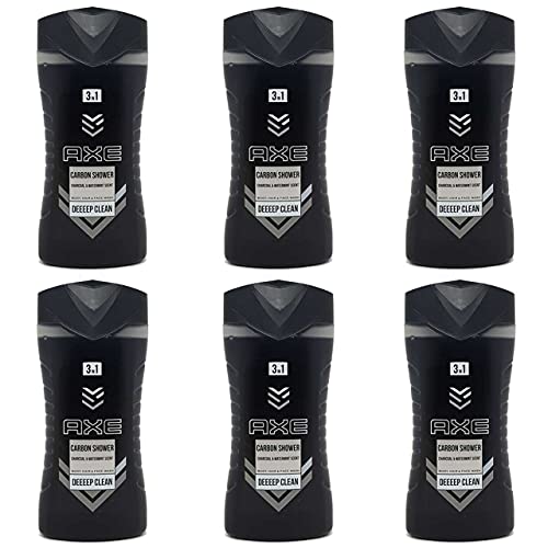 Axe - Gel de ducha Carbon Shower, Pack of 6 x 250ml