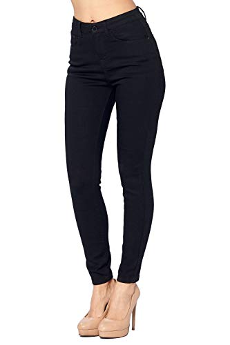 Azul Edad Mujeres Multiestilo Destruido/Ripped Skinny Jeans - Negro - 13 US