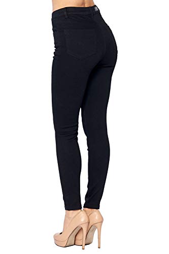 Azul Edad Mujeres Multiestilo Destruido/Ripped Skinny Jeans - Negro - 13 US