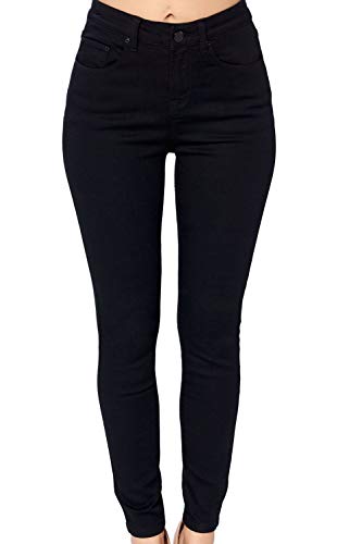 Azul Edad Mujeres Multiestilo Destruido/Ripped Skinny Jeans - Negro - 13 US