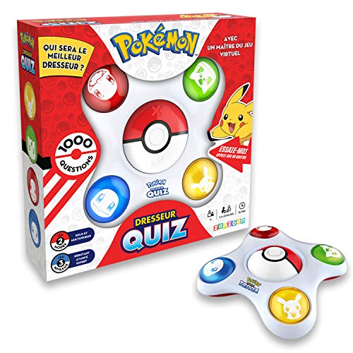 Bandai- Pokemmon-Dresseur Quiz - Juego electrónico Interactivo con Habla Francesa, ZZ20110