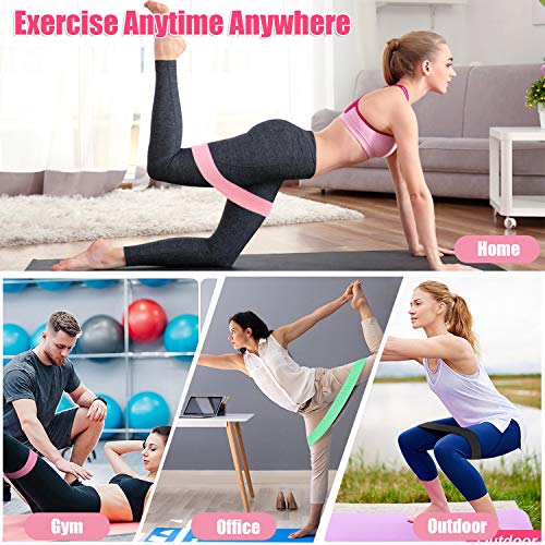 Bandas de Resistencia, Antideslizantes Bandas de Ejercicios de Cadera para Fuerza de piernas y glúteos, Bandas Elasticas de Fitness para Yoga, Pilates, Crossfit, Estiramientos, Fisioterapia (Set de 3)