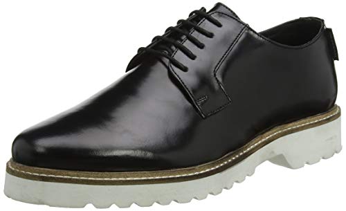 Ben Sherman Marcus, Zapatos de Cordones Derby Hombre, Negro Black Smooth Leather 063, 42.5 EU