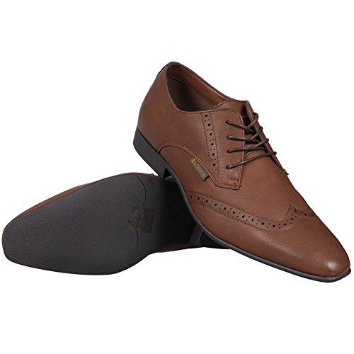 Ben Sherman Zapatos de vestir de cuero de los hombres del BROGUE de la moda de 4 Ojos