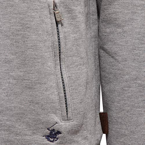 Beverly Hills Polo Club 4049K Felpa uomo Grey Mid Zip Sweatshirt Man [L]