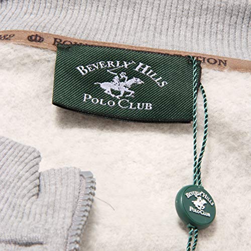 Beverly Hills Polo Club 4049K Felpa uomo Grey Mid Zip Sweatshirt Man [L]