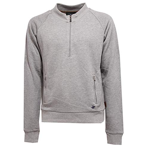 Beverly Hills Polo Club 4049K Felpa uomo Grey Mid Zip Sweatshirt Man [L]