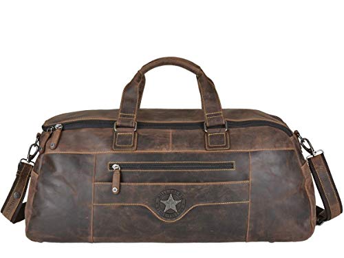 Billy the Kid Ranger 0884-25 Macadamia - Bolsa de Viaje de Piel (60 cm), Color marrón