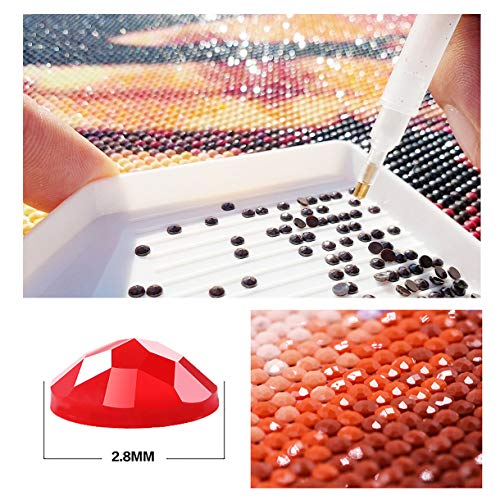 Bimkole 5d Diamond Painting Kit Bricolaje Arte Pareja De Delfines, Nube De Sol De Mar Pintura Diamantes Kits Estampados De Punto De Cruz Diamantes de Imitación Decoración de Pared, (30x40 cm)