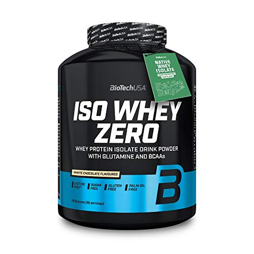 BioTechUSA Iso Whey ZERO, Lactose, Gluten, Sugar FREE, Whey Protein Isolate, 2.27 kg, Chocolate blanco