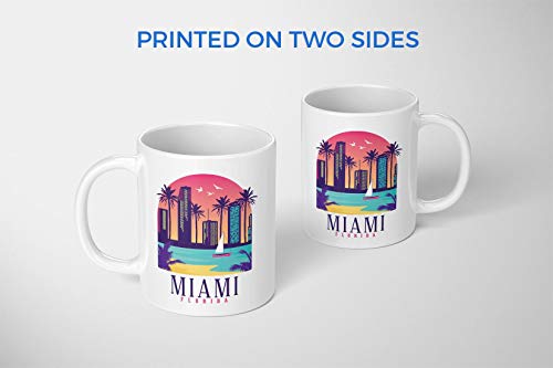 BLAK TEE Miami Florida Skyline Porcelain Coffee and Tea Mug 330 ml