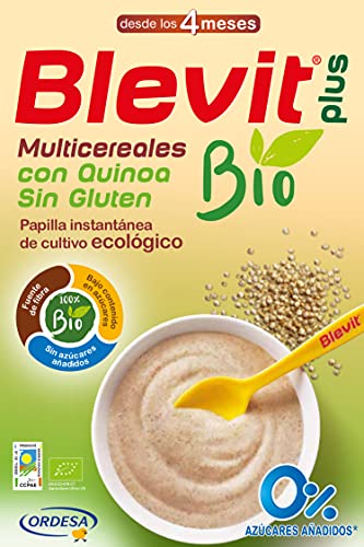 Blevit Plus Bio Multicereales con Quinoa - Papilla de Cereales para Bebé 100% Ecológica - Facilita la Digestión solo con Cereales Integrales - Sin Azúcares Añadidos - Desde los 5 meses - 250g