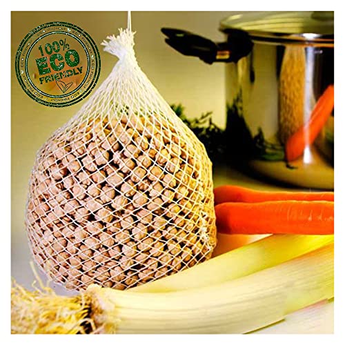 Bolsa de Cocina 35x20cm Nylon, 2 Mallas De Cocción de 2Kg, Reutilizables Aptas para Cualquier Tipo para Cocinar Legumbres, Garbanzos