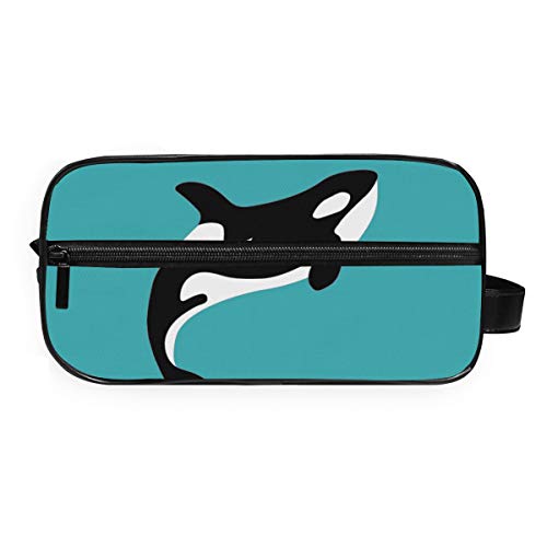 Bolsa de maquillaje Whale Killer Ocean Animal Tools Estuche de tren cosmético Almacenamiento Toiletry Pouch Travel Cute Portable