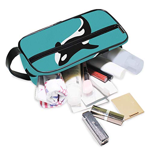 Bolsa de maquillaje Whale Killer Ocean Animal Tools Estuche de tren cosmético Almacenamiento Toiletry Pouch Travel Cute Portable