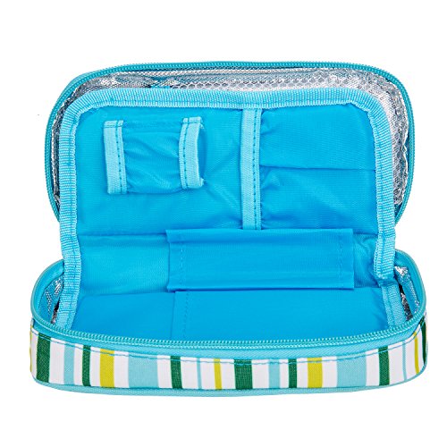 Bolsa diabética ONEGenug Enfriador de insulina Bolsa Bolsa de jeringas para la diabetes, insulina y medicamentos 20x4x9cm (light blue+2 power)