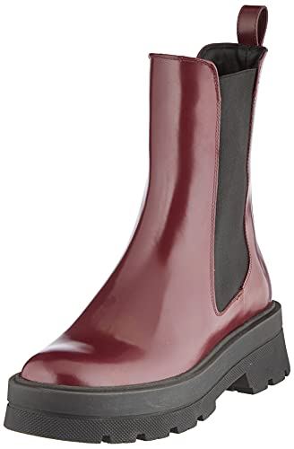 BOSS Denory B-BR, Botas Estilo Chelsea Mujer, Dark Red602, 38 EU