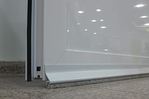 Burletes puerta ajustable, tira de burlete PVC bajo puerta autoadhesivo 93,5 cm. (Blanco)