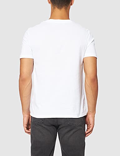 Calvin Klein Jeans Camiseta Easy Institutional, Bright White, L para Mujer