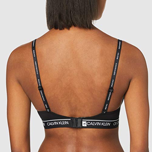 Calvin Klein Lightly Lined Demi Almohadillas y Rellenos de Sujetador, Black, 36B para Mujer