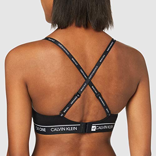 Calvin Klein Lightly Lined Demi Almohadillas y Rellenos de Sujetador, Black, 36B para Mujer