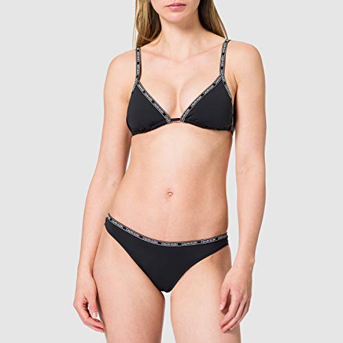 Calvin Klein Triangle-RP Parte Superior de Bikini, Pvh Black, S para Mujer