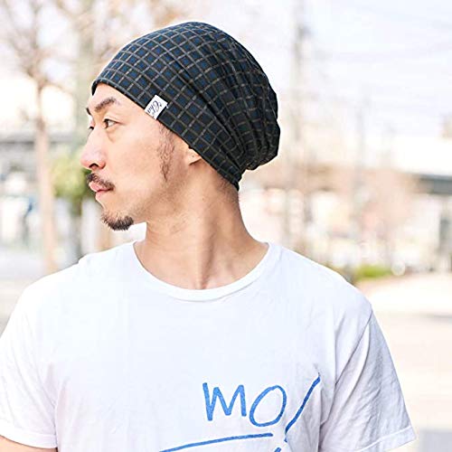 Casualbox Orgánico Algodón Flojo Gorros Beanie Hecho En Japón Grande Suave Verano Sombrero Enfriamiento Gorros Beanie para Hombre & Mujeres Cáncer Quimio Moda Línea Azul