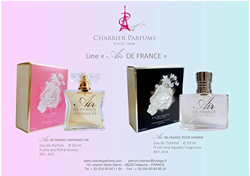 Charrier Parfums"Air De France Croyance Or", Eau De Parfum Natural Spray, Rosa, Fruité, 50 Mililitro