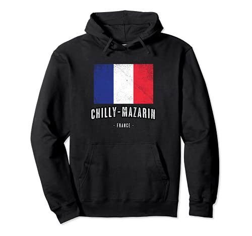 Chilly-Mazarin Francia | FR Ciudad Bandera - Drapeau - Sudadera con Capucha