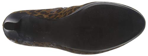 Clarks Adriel Viola, Zapatos de Vestir par Uniforme Mujer, Estampado de Leopardo, 38 EU