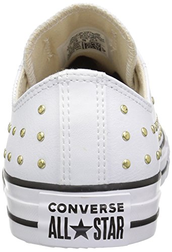 Converse CTAS Ox, Zapatillas de Deporte Mujer, Blanco (White/White/Gold 102), 36 EU